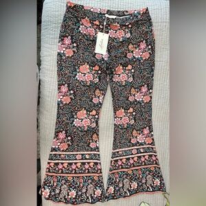 Arnhem women Floral Leggings - Black and PinkXXL